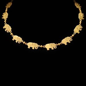 Gold Elephant Necklace